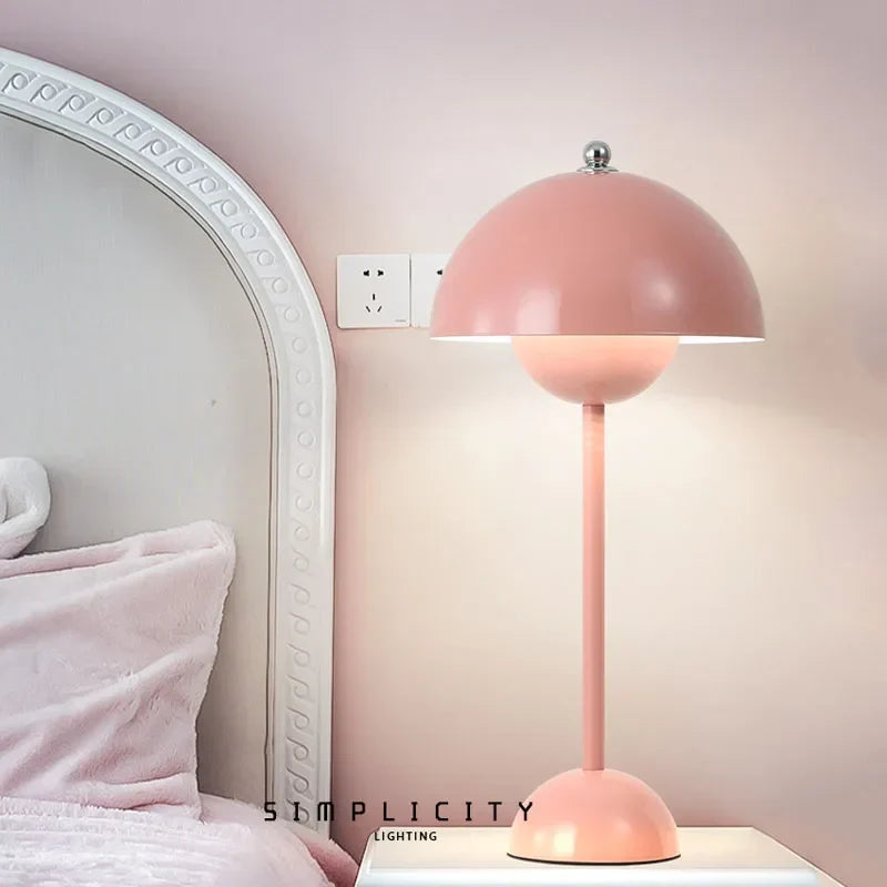 Wireless Round Metal Table Lamp Rechargeable Touch Dimmable - Image 8