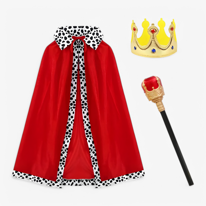 Kids 3 Piece Velvet King Costume