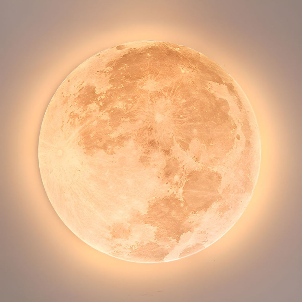 Moon Round Flush Ceiling Light Soft Ambient Indoor Lighting - Image 15