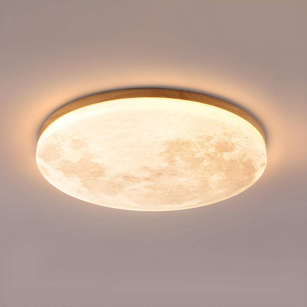 Moon Round Flush Ceiling Light Soft Ambient Indoor Lighting - Image 17