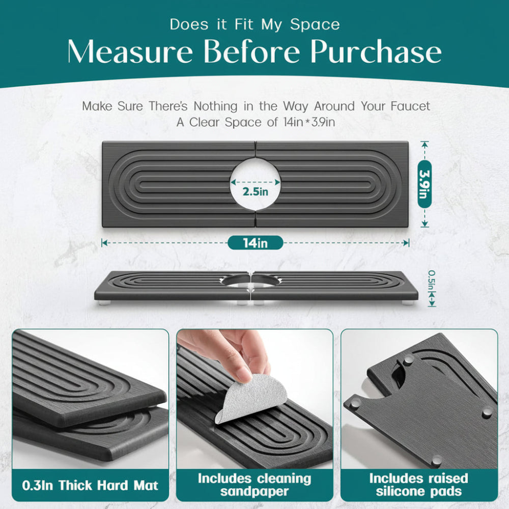 Diatomite Stone Faucet Mat Fast Drying - Image 8
