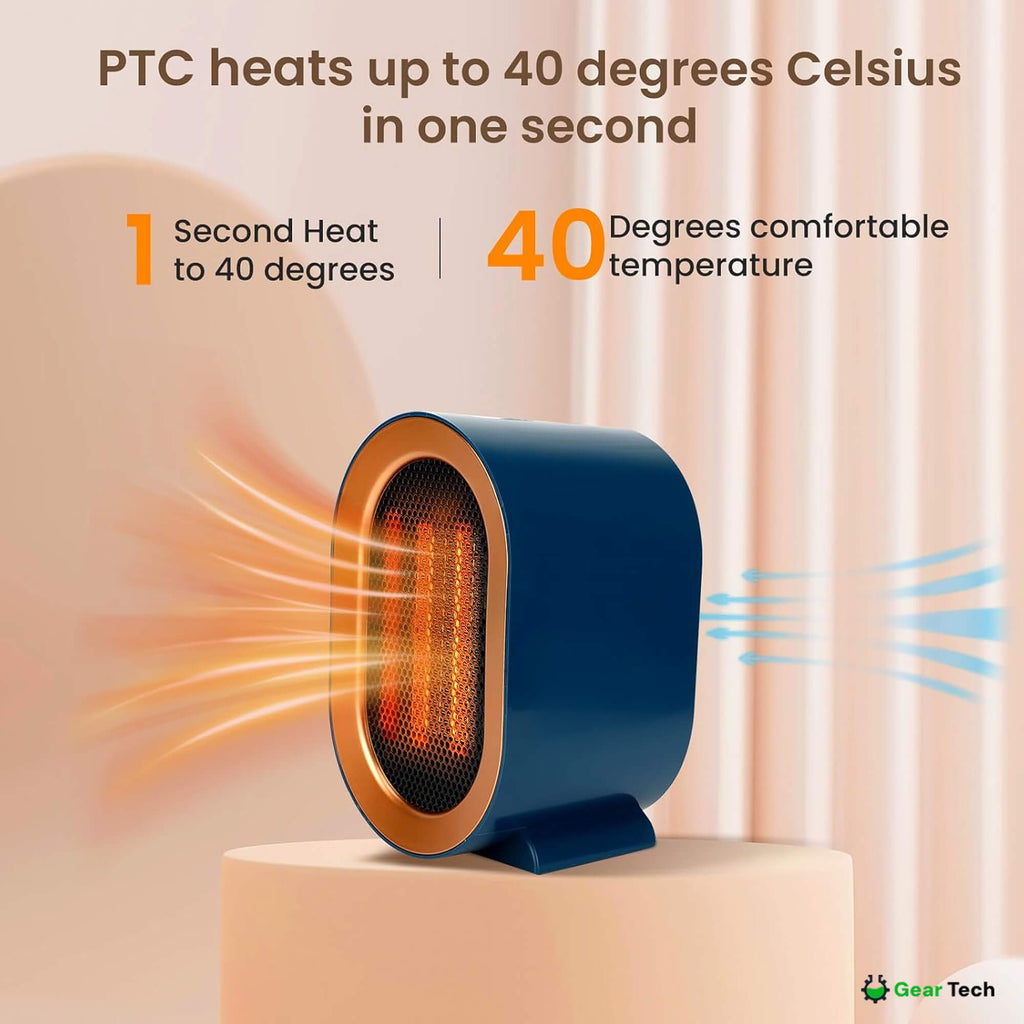 Quiet Small Electric Heater with Adjustable Thermostat - Image 8