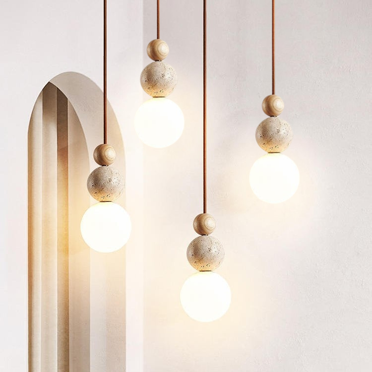 Neutral Contemporary Hanging Pendant Light - Image 9