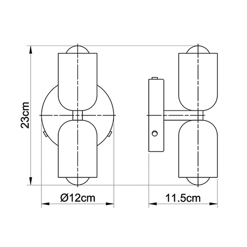 Two Light Wall Sconce Adjustable Wall Mounted Lighting - Image 12