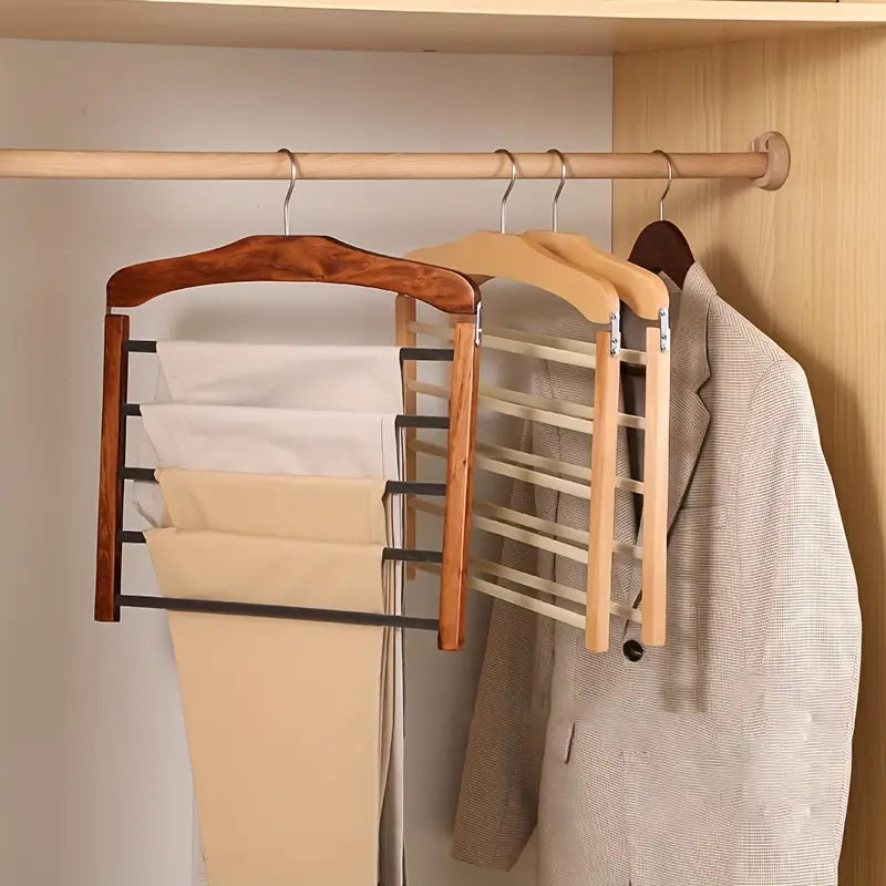 Clothing Trouser Organizer Multi-Bar Compact Storage Hanger - Image 4