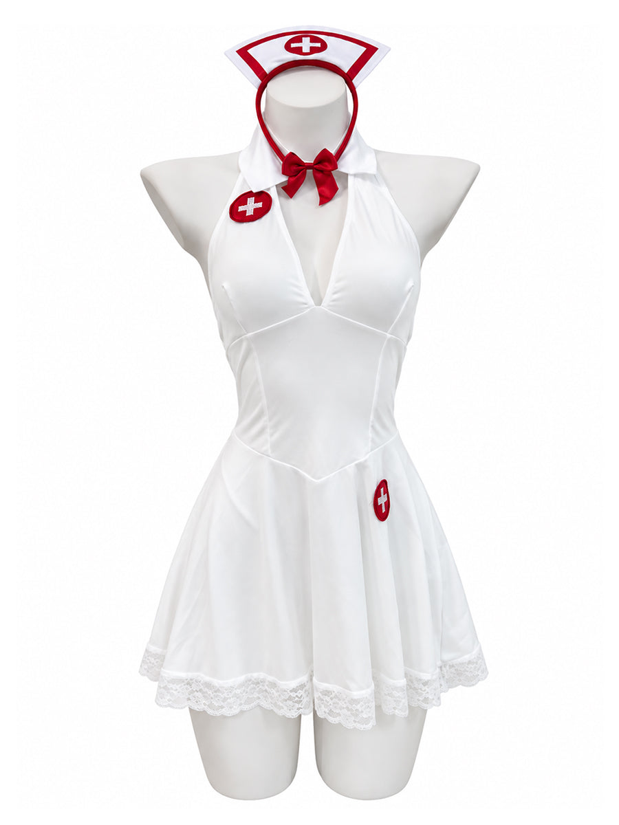 Women 4 Piece Nurse Lingerie Set - Image 7
