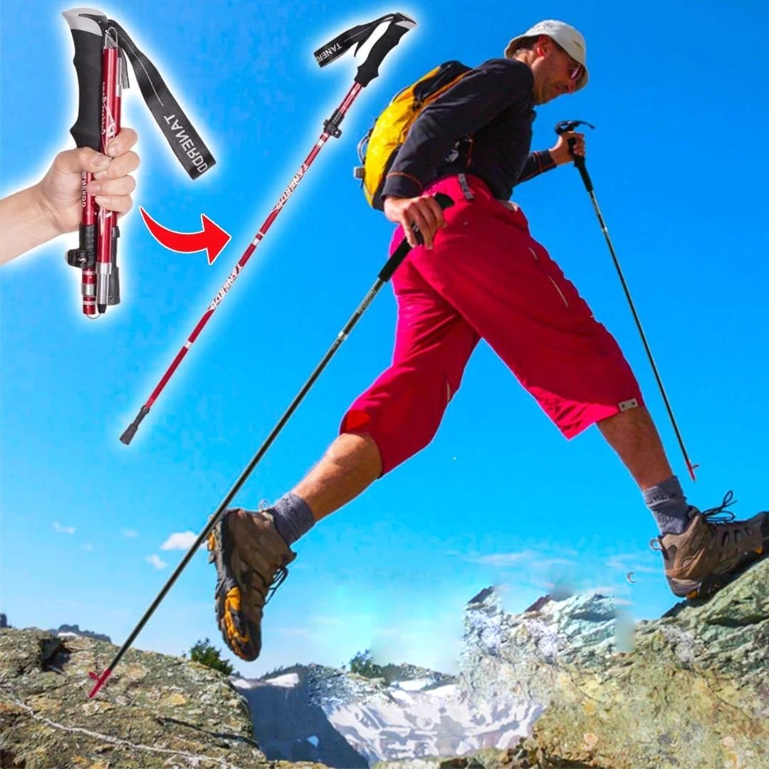 Hiking Poles Adjustable Foldable Sticks for Walking & Trekking