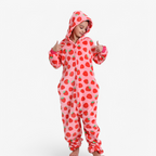Adorable Kids Strawberry Hooded Onesie