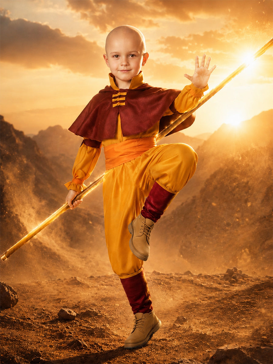 Adult Kids Cosplay Costume Animated Monk - Image 5