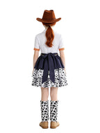 Womens 4 Piece Cowgirl Costume Set Cow Print - Image 3