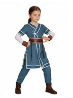 Water Tribe Costume Blue Warrior Cosplay Tunic Set - Image 2