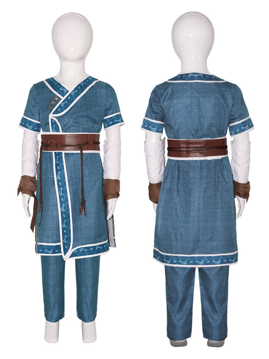 Water Tribe Costume Blue Warrior Cosplay Tunic Set - Image 11