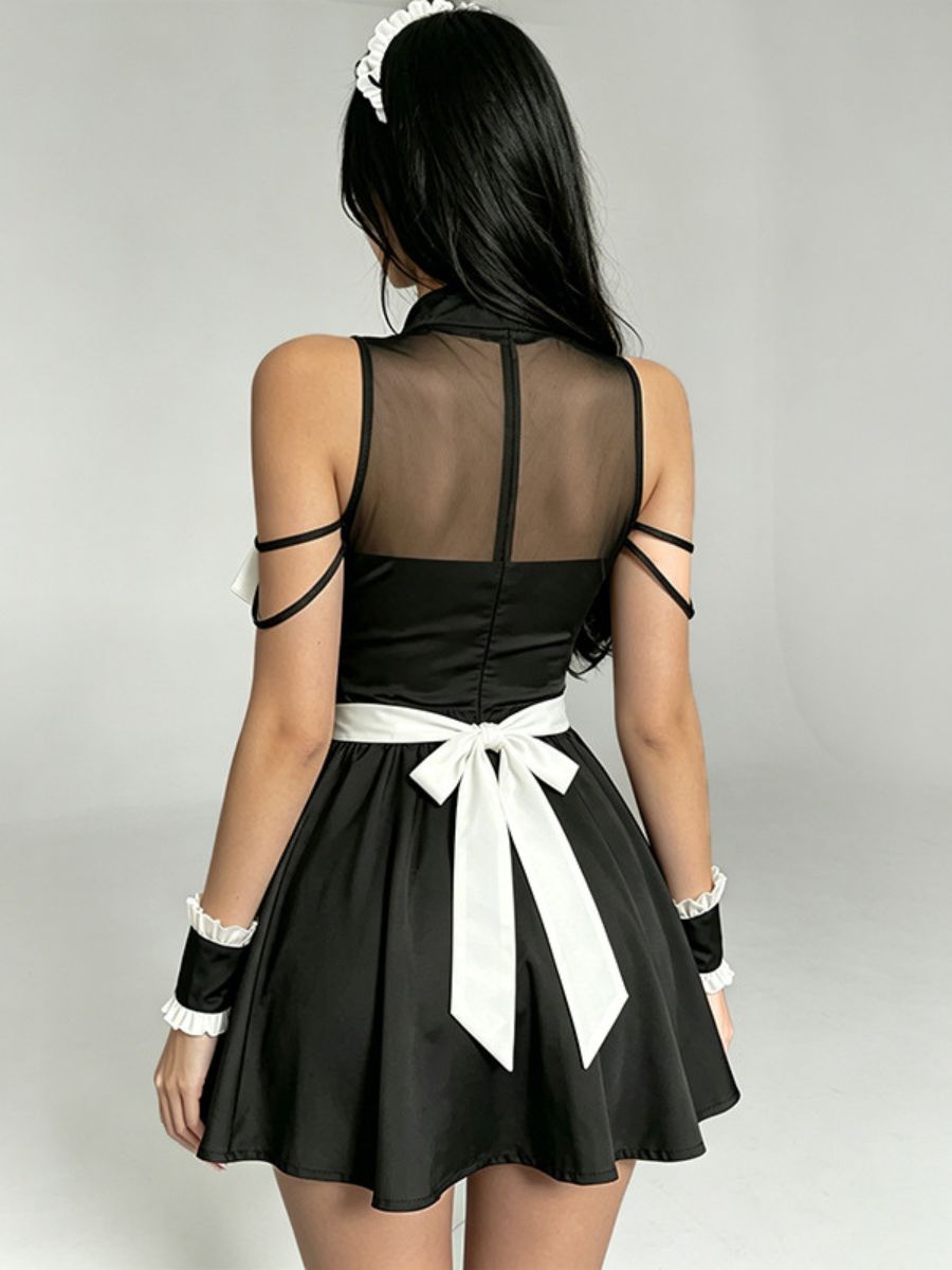 Women 4 Piece Maid Cosplay Outfit - Image 2
