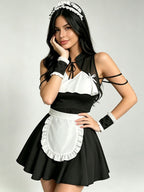 Women 4 Piece Maid Cosplay Outfit - Image 4