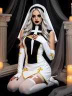Women Anime Nun Cosplay Dress - Image 3