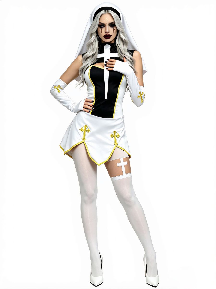 Women Anime Nun Cosplay Dress - Image 5