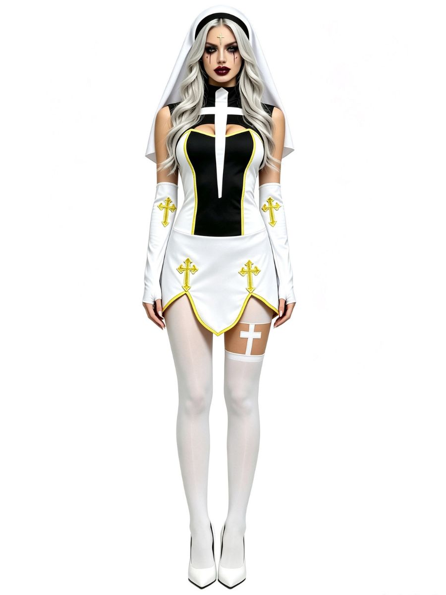 Women Anime Nun Cosplay Dress - Image 6