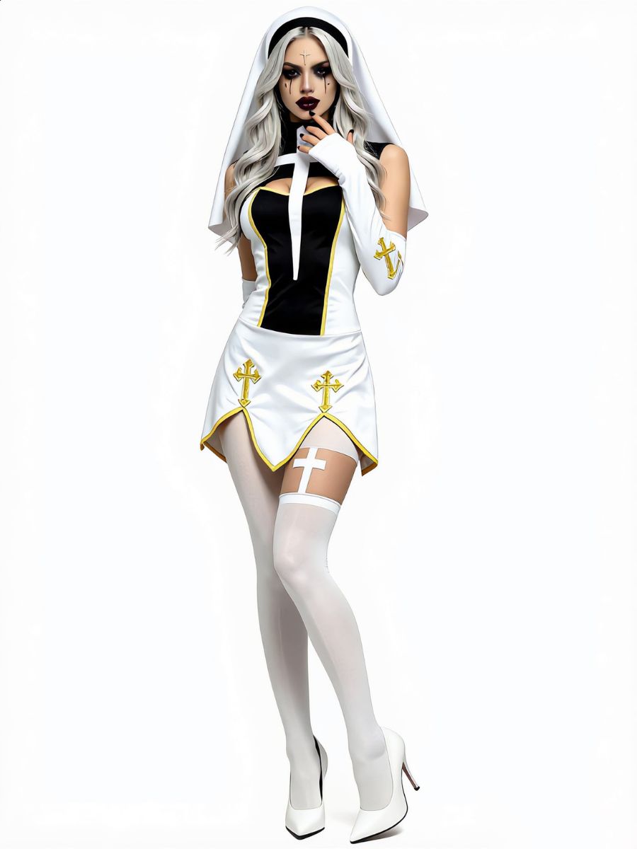 Women Anime Nun Cosplay Dress - Image 7