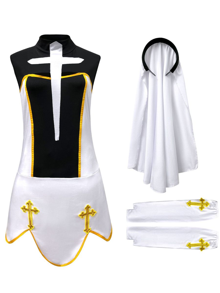 Women Anime Nun Cosplay Dress - Image 9