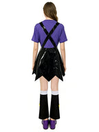 Halloween Costume Black PVC Star Suspender Dress Cosplay Set - Image 8