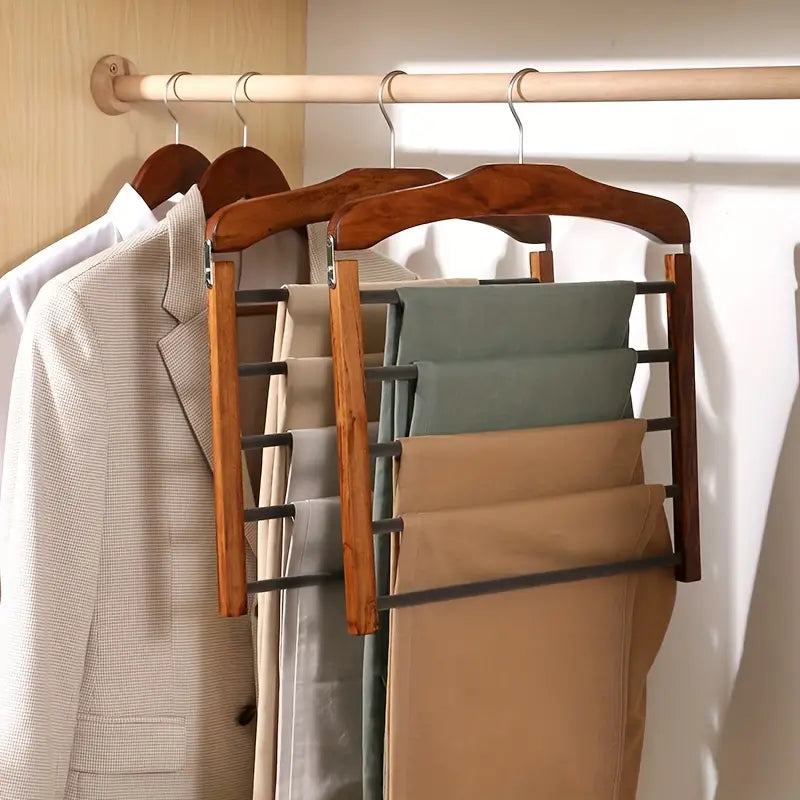 Clothing Trouser Organizer Multi-Bar Compact Storage Hanger