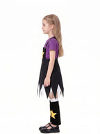 Halloween Costume Creepy Doll Cosplay Dress Star Suspender Set - Image 2
