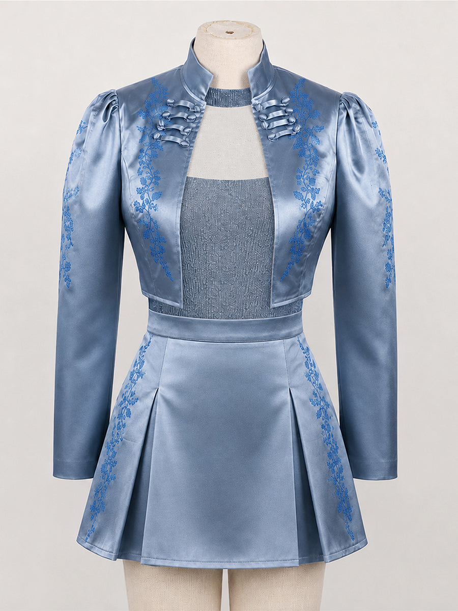 Kids Adults 3 Piece Satin Princess Cosplay Costume - Image 13