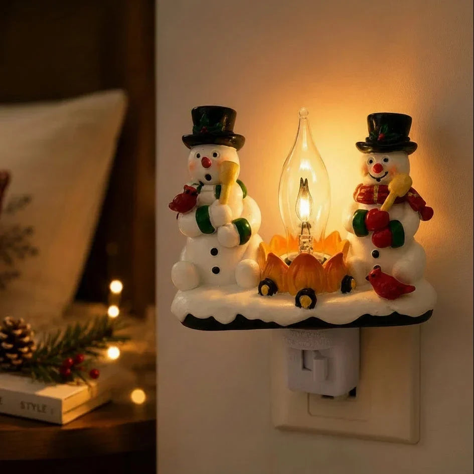 Snowman Campfire Night Light Plug In - Image 2