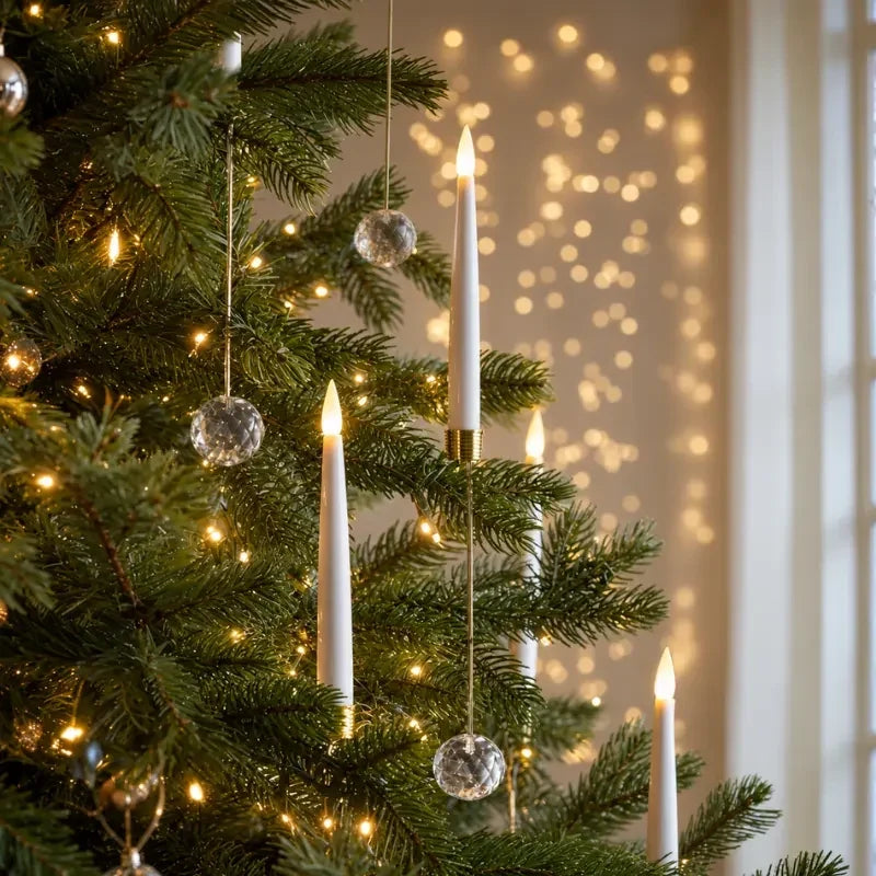 Crystal Drop LED Christmas Tree Candles Flickering Flame