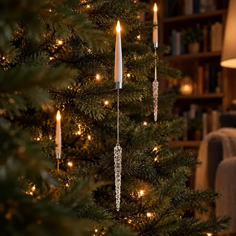 Crystal Drop LED Christmas Tree Candles Flickering Flame - Image 11
