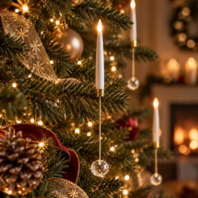 Crystal Drop LED Christmas Tree Candles Flickering Flame - Image 2