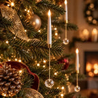 Crystal Drop LED Christmas Tree Candles Flickering Flame - Image 2