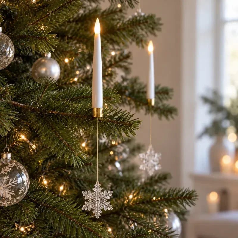 Crystal Drop LED Christmas Tree Candles Flickering Flame - Image 3