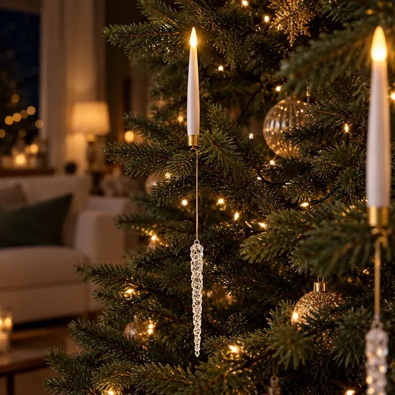 Crystal Drop LED Christmas Tree Candles Flickering Flame - Image 4