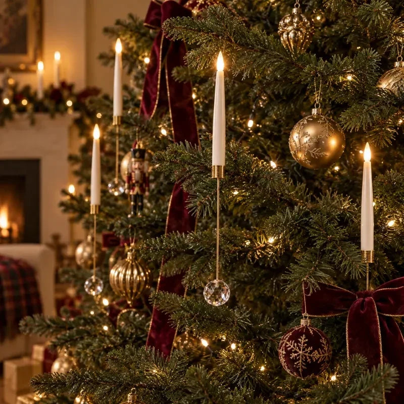 Crystal Drop LED Christmas Tree Candles Flickering Flame - Image 5