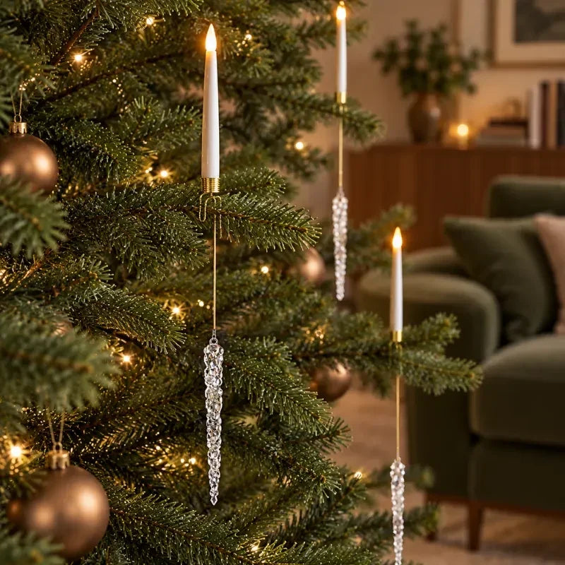 Crystal Drop LED Christmas Tree Candles Flickering Flame - Image 6