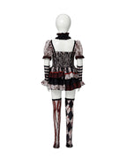 Womens 4 Piece Clown Costume Pierrot - Image 12