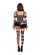 Womens 4 Piece Clown Costume Pierrot - Image 8