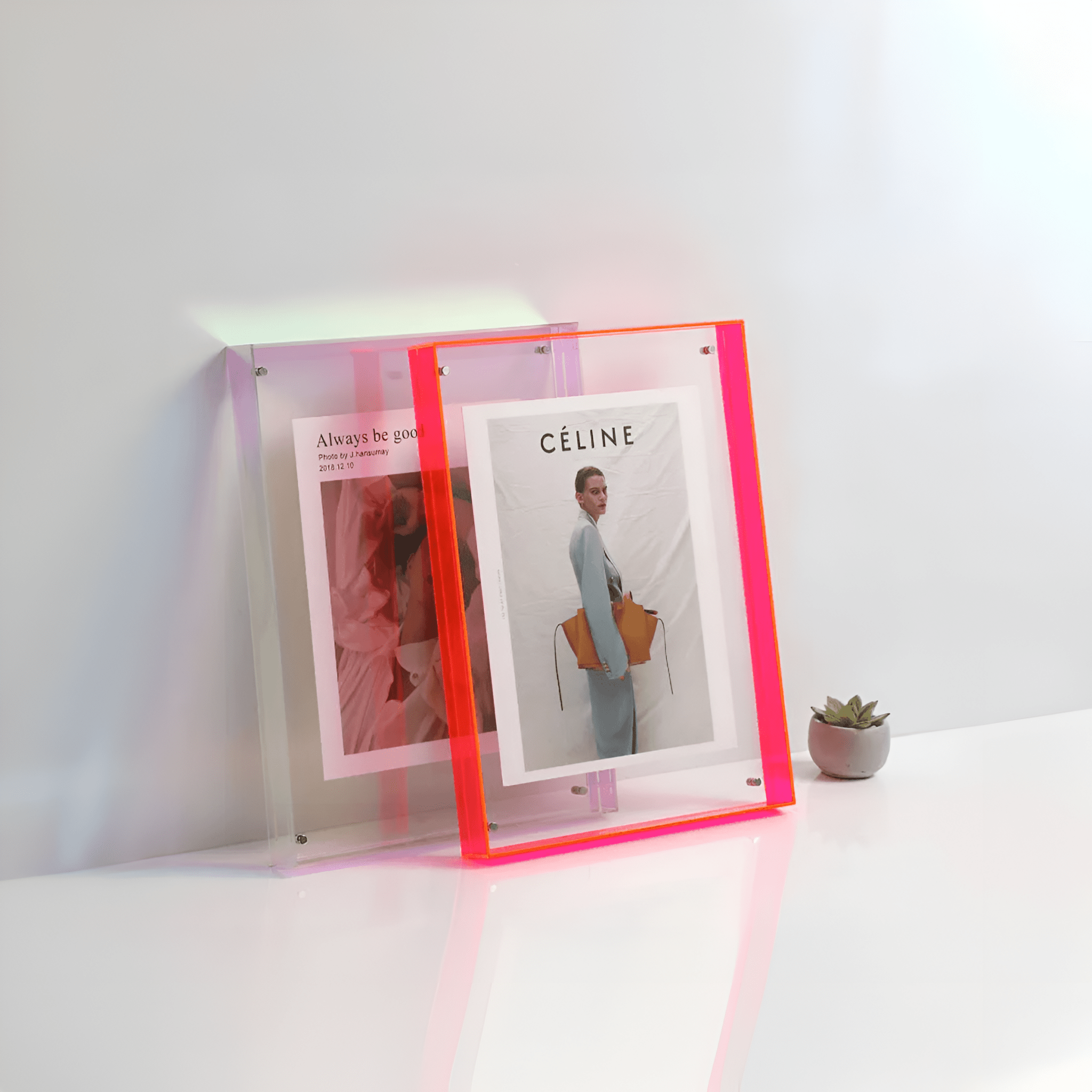 Coloured Transparent Photo Frame – Elegant Contemporary Showcase