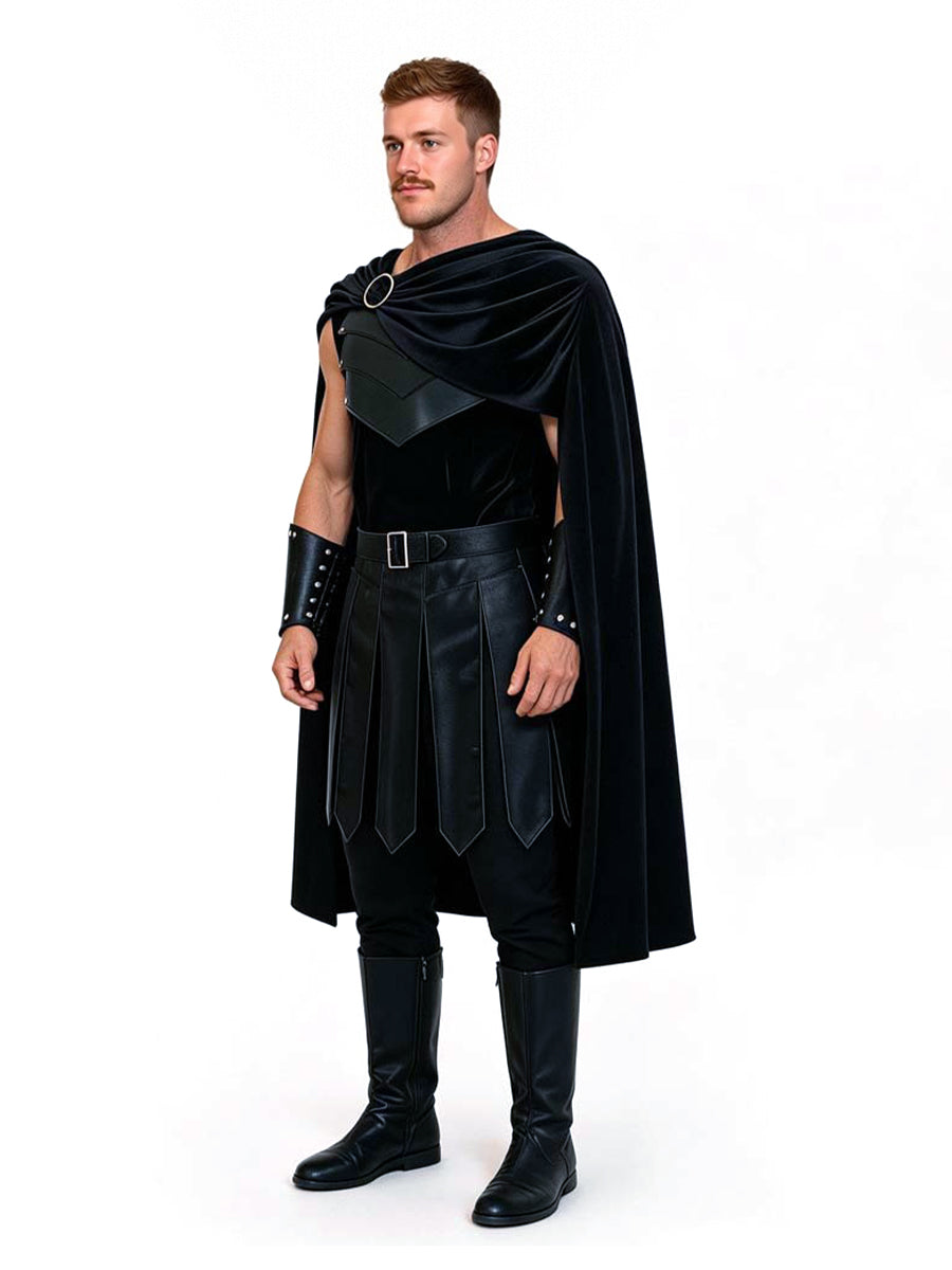 Men 4 Piece Faux Leather Cosplay Costume Odysseus - Image 2