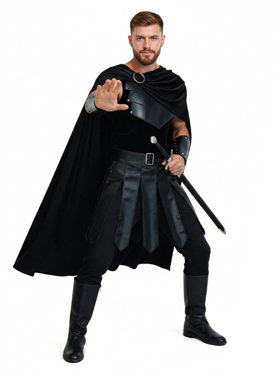 Men 4 Piece Faux Leather Cosplay Costume Odysseus - Image 4