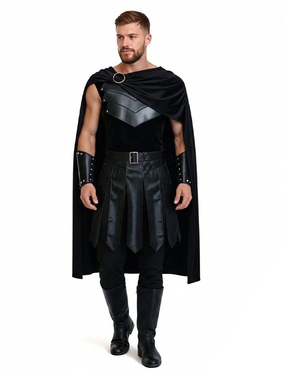 Men 4 Piece Faux Leather Cosplay Costume Odysseus - Image 5