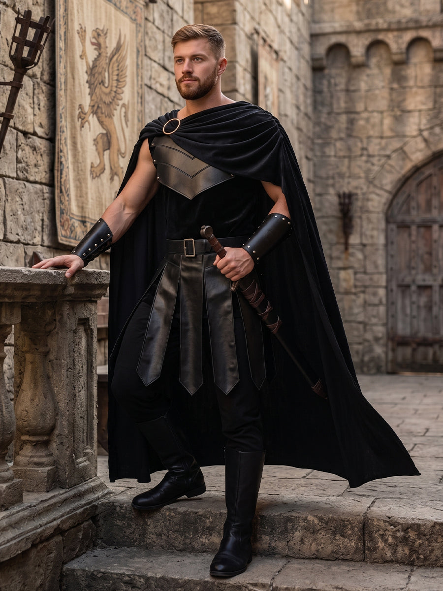 Men 4 Piece Faux Leather Cosplay Costume Odysseus - Image 6