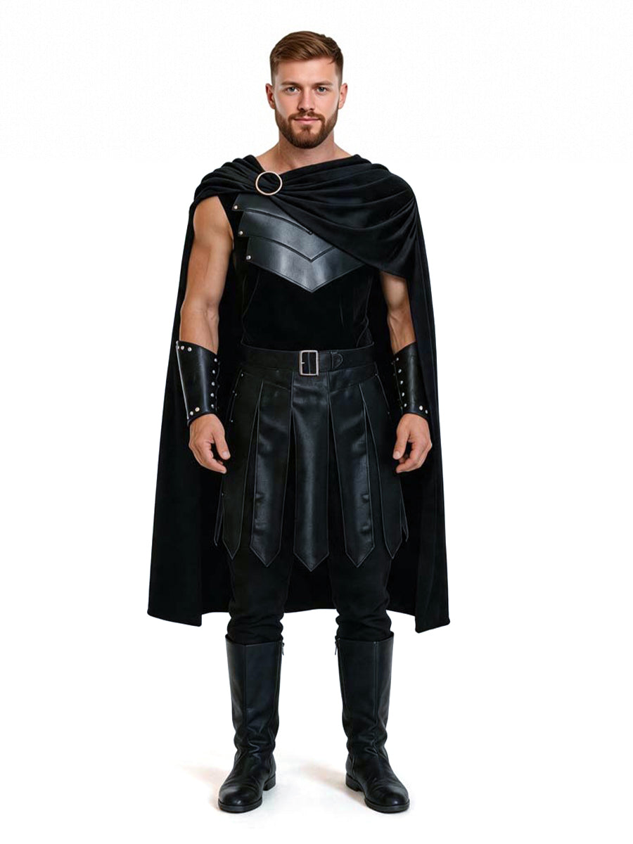Men 4 Piece Faux Leather Cosplay Costume Odysseus