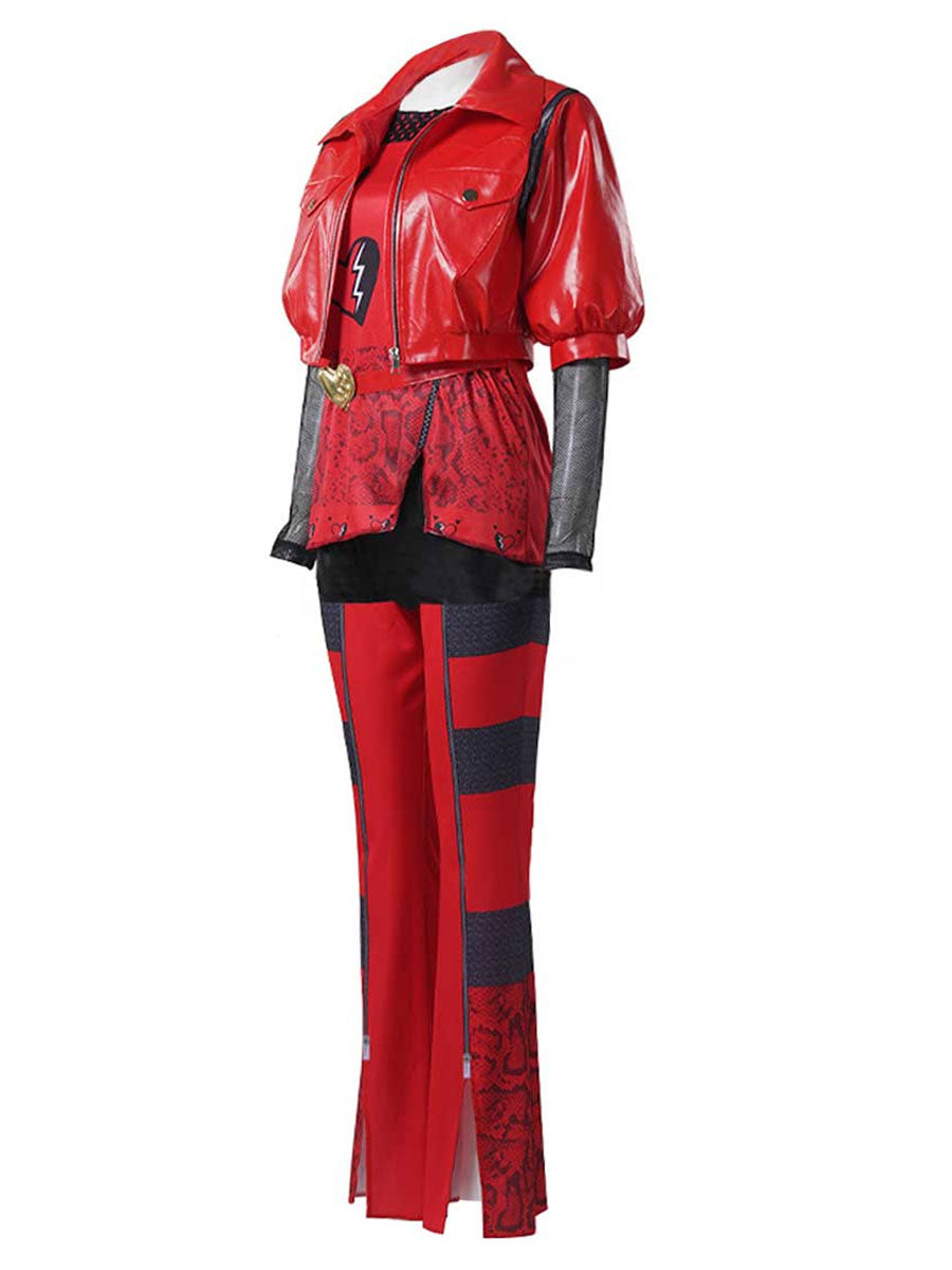 Women 3 Piece Faux Leather Princess Cosplay Costume - Image 4
