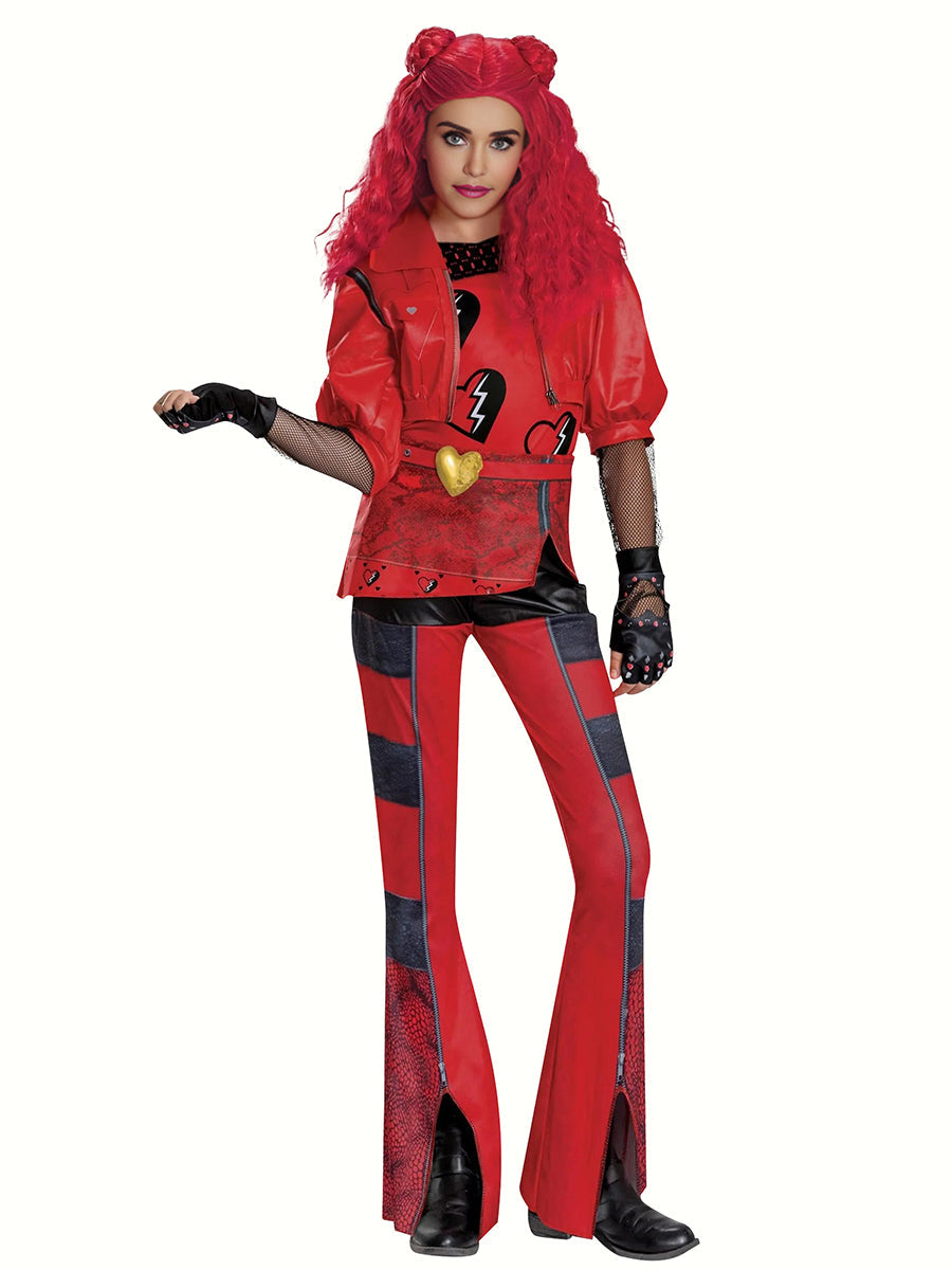 Women 3 Piece Faux Leather Princess Cosplay Costume - Image 2