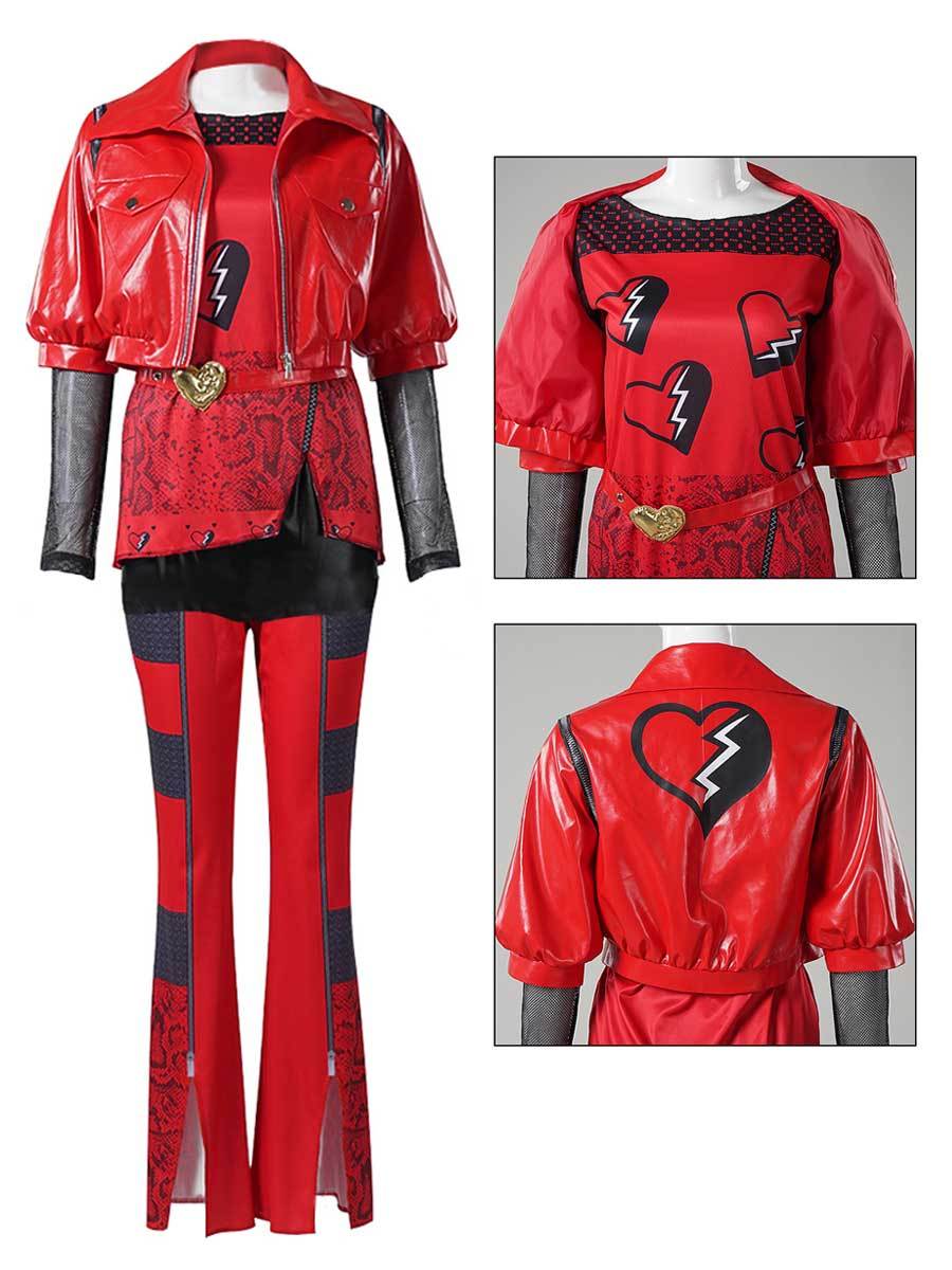 Women 3 Piece Faux Leather Princess Cosplay Costume - Image 7