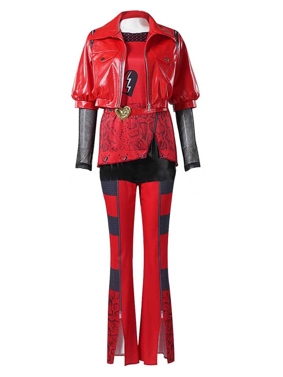 Women 3 Piece Faux Leather Princess Cosplay Costume - Image 6
