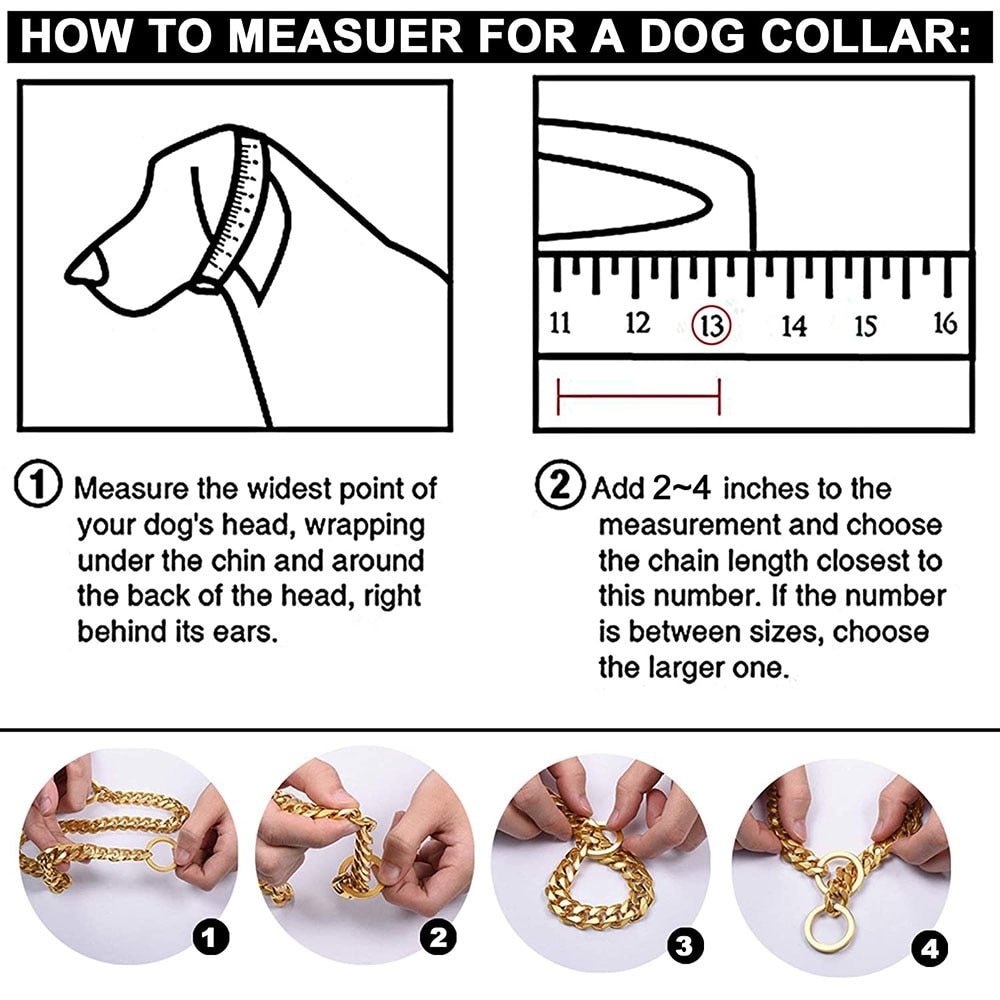 Dog Chain Collar Heavy-Duty Strong Link Design for All Breeds - Image 3