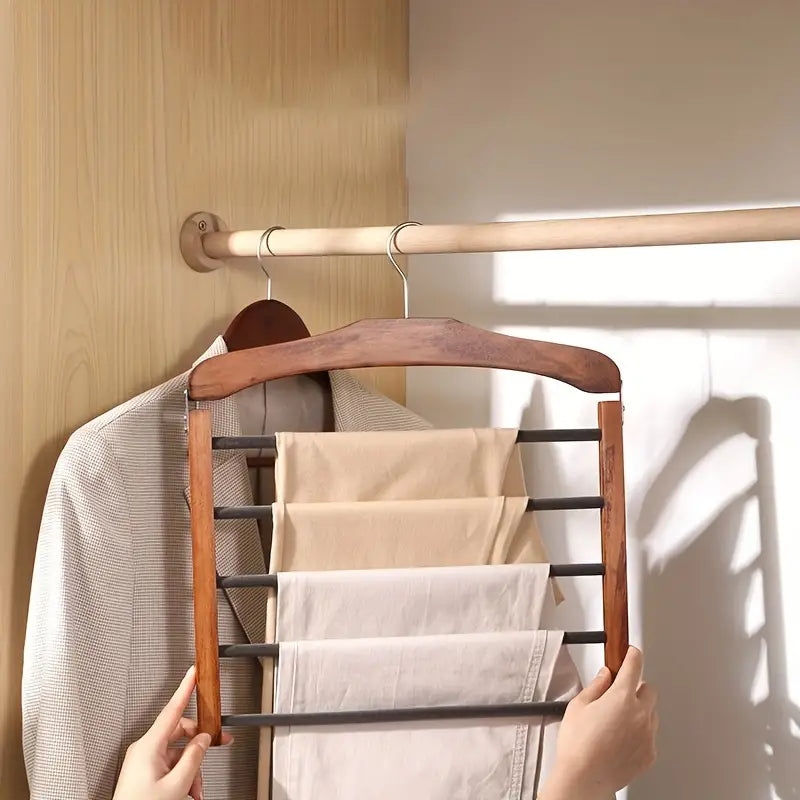 Clothing Trouser Organizer Multi-Bar Compact Storage Hanger - Image 2